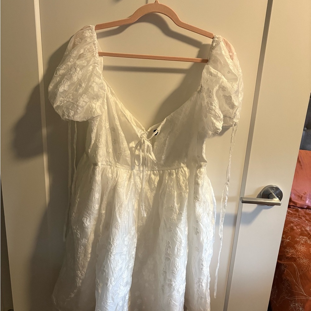 Lulu's White Lace Mini Dress